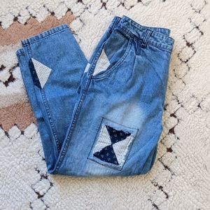 Free People We The Free Quilted Patchwork Jeans
